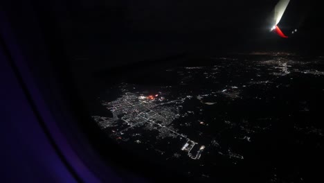 The-lights-of-the-city-of-Salamanca-from-an-airplane