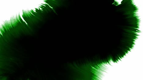 Spritzer-Und-Flecken-Grüner-Tinte-Verbreiten-Sich-Auf-Weißem-Hintergrund