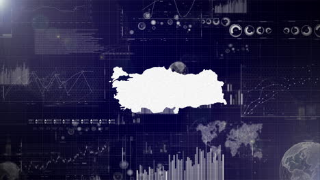 Unternehmenshintergrund-Des-Landes-Türkei-Mit-Abstrakten-Elementen-Von-Datenanalysediagrammen.-Ich-Zeige-Ein-Technologisches-Video-Zur-Datenanalyse-Mit-Globus,-Wachstum,-Grafiken-Und-Statistischen-Daten-Des-Landes-Türkei