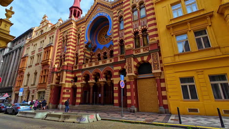 Jubilee-Synagogue,-or-Jerusalem-Synagogue,-in-Prague,-Czech-Republic