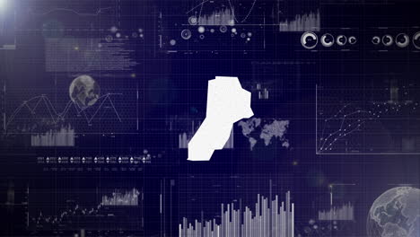 Antecedentes-Corporativos-Del-País-Del-Líbano-Con-Elementos-Abstractos-De-Gráficos-De-Análisis-De-Datos-Que-Muestran-Videos-Tecnológicos-De-Análisis-De-Datos-Con-Globo-Terráqueo,-Crecimiento,-Gráficos,-Datos-Estadísticos-Del-País-Del-Líbano