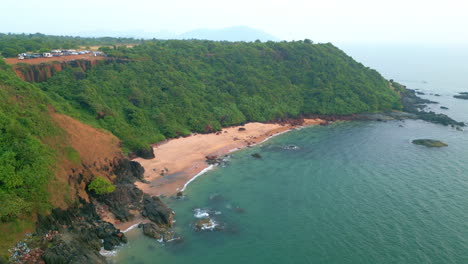 Drone-shot-of-Cola-beach-Goa-India-4K