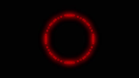 Animación-Retro-Animada-De-Círculo-Pulsante-Rojo-De-8-Bits-Con-Fondo-Negro.