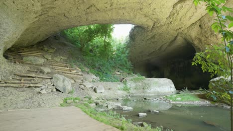 Entrance-of-Gods-Bridge,-a-popular-tourist-destination,-a-geological-park-and-a-speological-site-near-Vratsa