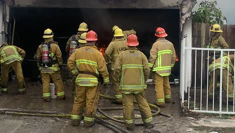 Firefighters-Work-to-put-out-heavy-flames