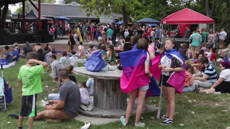 A-large-crowd-of-people-gathered-at-the-Roose-Music-Hall-in-Columbia,-MO,-during-MidMo-PrideFest