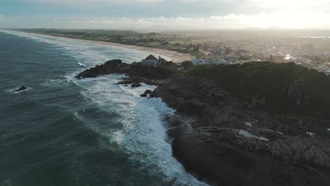 Vista-Panorámica-De-La-Magnífica-Praia-Grande-En-La-Isla-De-São-Francisco-Do-Sul,-Santa-Catarina,-Brasil