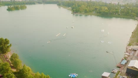 Aerial-drone-view-of-wake-lake