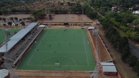 Video-De-Drones-Del-Estadio-De-Hockey-De-Khumalo-En-Bulawayo,-Zimbabwe