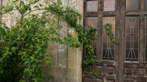 San-Salvador-de-Sas-Church-Door,-Sarreaus,-Spain