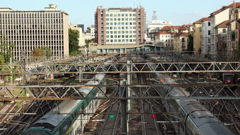 Draufsicht-Eisenbahn-Nord-Mailand