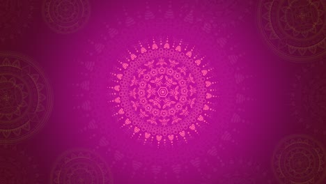 Animación-De-Fondo-De-Vídeo-De-Mandala-Rosa-Intenso.