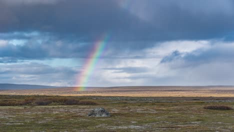 Ein-Regenbogen-über-Der-Kargen-Nordischen-Landschaft