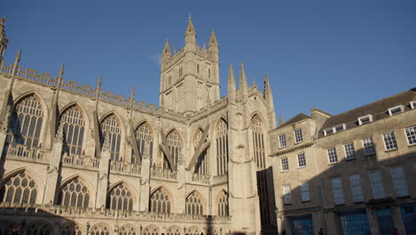 Bath-Abbey-From-The-Southwest---Abbey-Church-of-Saint-Peter-and-Saint-Paul-In-Bath,-Somerset,-England