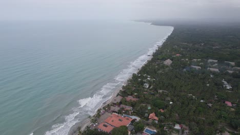 Coastal-Aerial-View,-Palomino,-Colombia