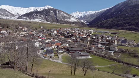 A-view-of-Burgeis---Burgusio,-Vinschgau-valley,-South-Tyrol,-northern-Italy