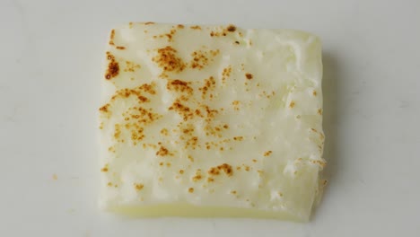 Burnt-slice-of-mozzarella-cheese