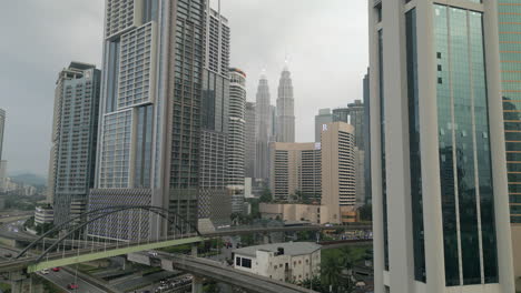Bukit-Bintang-Early-Evening-In-Kuala-Lumpur-Malaysia-Drone-Rise