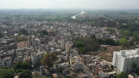 Vogelperspektive-Der-Stadt-Kolhapur-In-Maharashtra
