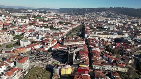 Fly-Above-City-Center-of-Braga-Portugal-01