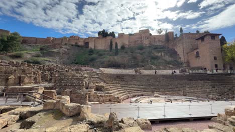 Römisches-Theater-Malaga-Spanien-Antikes-Museum-Mit-Artefakten-Bildungsgeschichte