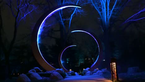 Astra-Lumina-Light-Gate-at-Queens-Botanic-Garden,-USA