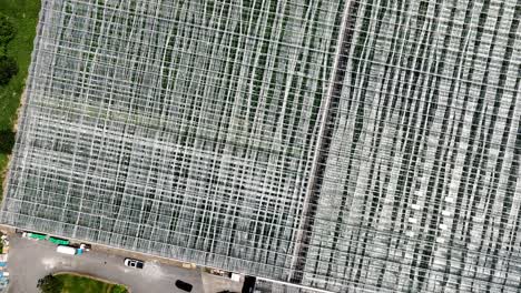 Top-View-Of-Massive-Agricultural-Greenhouse-In-Surrey,-BC,-Canada