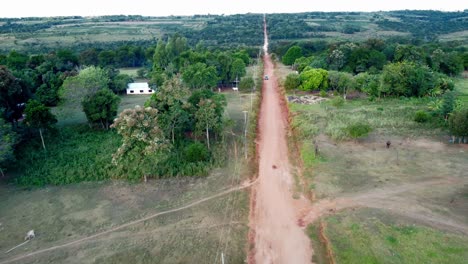 A-Drive-Along-the-Rural-Roads-on-the-Outskirts-of-the-Central-City-In-Paraguay