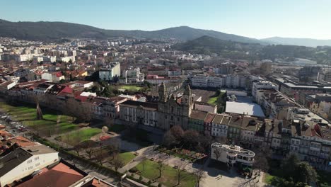Fly-Above-City-Center-of-Braga-Portugal-26