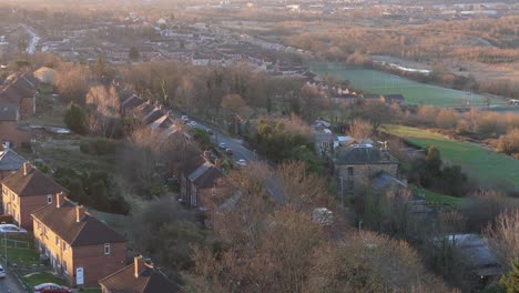 Aerial-video-footage-of-industrial-buildings-and-housing