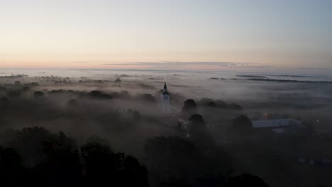 Swedish-Church-in-Morning-Dawn-4k