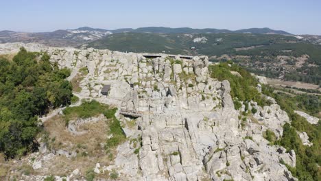 Aerial-View-Over-Ancient-Thracian-City-Of-Perperikon-In-The-Eastern-Rhodopes,-Bulgaria---Drone-Shot