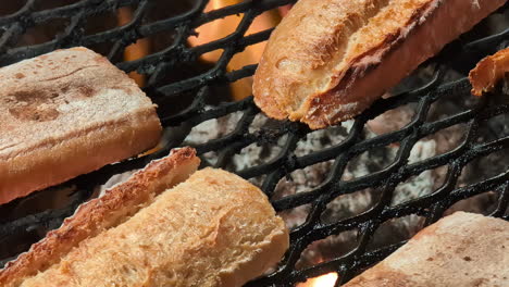 Grilled-Baguette---Grilling-Baguette-Breads-Over-Charcoal-Fire