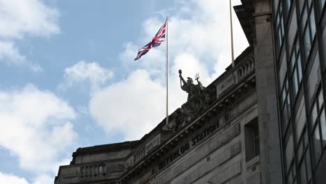 The-United-Kingdom-Flying-Above-Waterloo-Statio