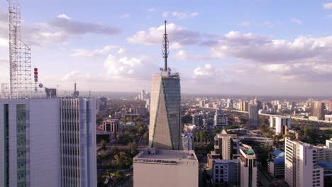 Luftbild-Drohnenvideo-Upper-Hill,-Nairobi,-Kenia