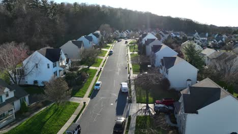 New-American-Housing-area-with-similar-buildings-in-suburb-of-American-Town