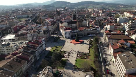 Fly-Above-City-Center-of-Braga-Portugal-24