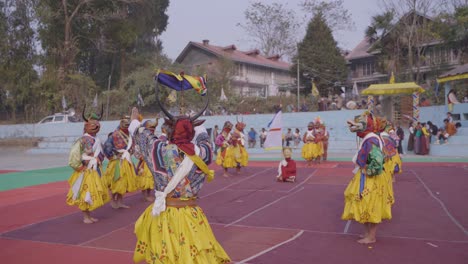 Dies-Ist-Ein-Traditionelles-Buddhistisches-Fest,-Das-Jedes-Jahr-Im-Pedong-Kloster-Stattfindet