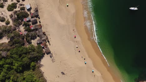 View-from-above-of-Cacaluta-Bay,-located-within-the-Huatulco-Bays,-is-a-sight-worth-seeing