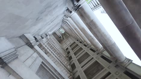 Observing-the-inverted-perspective-of-the-colonnade-at-London's-Greenwich---Old-Naval-College