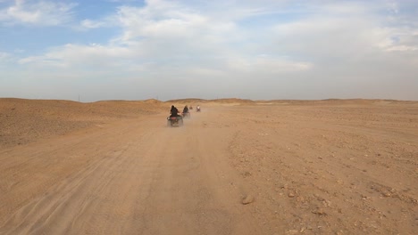 ATV-Quad-Bike-Safari-Adventure-Tour-In-Marsa-Alam,-Egypt---POV