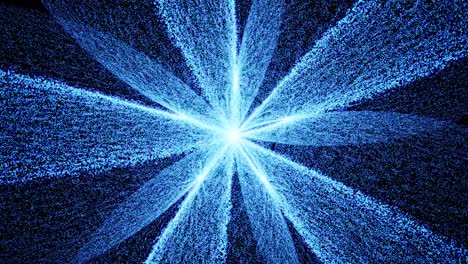 Efectos-Visuales,-Vfx,-Flor-De-Energía-De-Partículas-Azules-Sobre-Fondo-Negro-Animación-3d
