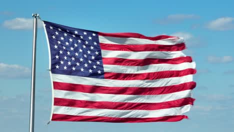 Bandera-Americana-Ondeando-En-Los-Estados-Unidos-De-América-A-La-Luz-Del-Sol