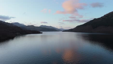 Loch-lomond-view-during-sunset-from-firking-point-campsite-in-Scotland