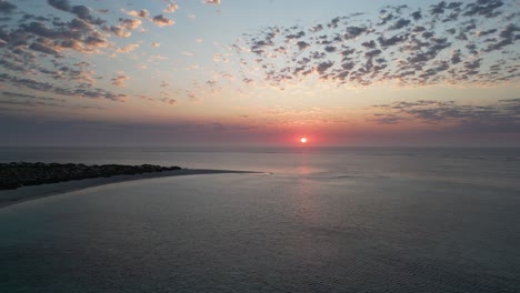 Australian-bay-with-setting-sun-over-sea
