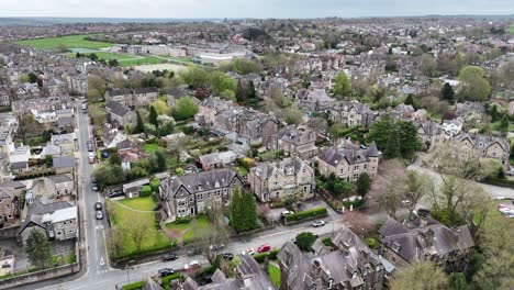 Harrogate-North-Yorkshire-Town-Reino-Unido-Drone,casas-Grandes-Aéreas