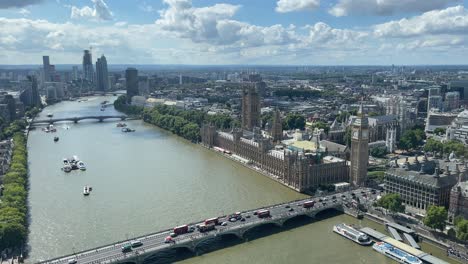 River-thames-view-from-London-eye-ferries-wheel