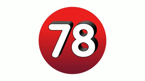 3D-Number-78-seventy-eight-sign-symbol-animation-motion-graphics-icon-on-red-sphere-on-white-background,cartoon-video-number-for-video-elements