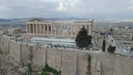 Drohnenaufnahmen-In-Griechenland,-Athen,-Aufnahmen-Der-Akropolis