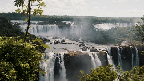 Scenic-Iguazu-Falls-In-Brazil---Drone-Shot